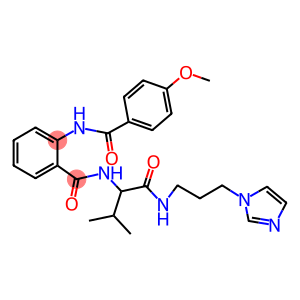 N-(1-(3-(1H-IMIDAZOL-1-YL)PROPYLAMINO)-3-METHYL-1-OXOBUTAN-2-YL)-2-(4-METHOXYBENZAMIDO)BENZAMIDE