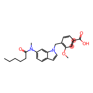 4-[6-(N-Hexanoylmethylamino)-1H-indol-1-ylmethyl]-3-methoxybenzoic acid