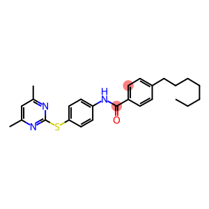 4-N-HEPTYL-N-[4-[(4,6-DIMETHYLPYRIMIDIN-2-YL)THIO]PHENYL]BENZAMIDE