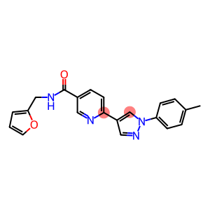 N-(2-FURYLMETHYL)-6-[1-(4-METHYLPHENYL)-1H-PYRAZOL-4-YL]NICOTINAMIDE