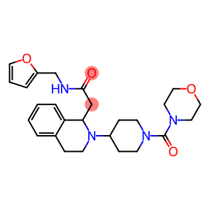 N-(2-FURYLMETHYL)-2-(2-[1-(MORPHOLIN-4-YLCARBONYL)PIPERIDIN-4-YL]-1,2,3,4-TETRAHYDROISOQUINOLIN-1-YL)ACETAMIDE