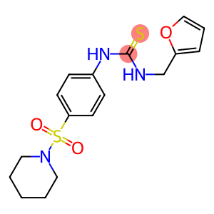 N-(2-furylmethyl)-N'-[4-(piperidinosulfonyl)phenyl]thiourea