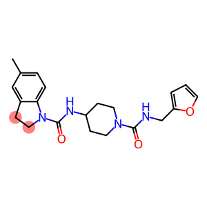 N-(1-([(2-FURYLMETHYL)AMINO]CARBONYL)PIPERIDIN-4-YL)-5-METHYLINDOLINE-1-CARBOXAMIDE