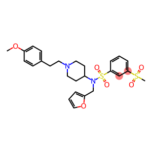 N-(2-FURYLMETHYL)-N-(1-[2-(4-METHOXYPHENYL)ETHYL]PIPERIDIN-4-YL)-3-(METHYLSULFONYL)BENZENESULFONAMIDE