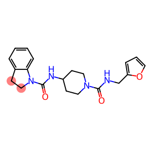 N-(1-([(2-FURYLMETHYL)AMINO]CARBONYL)PIPERIDIN-4-YL)INDOLINE-1-CARBOXAMIDE