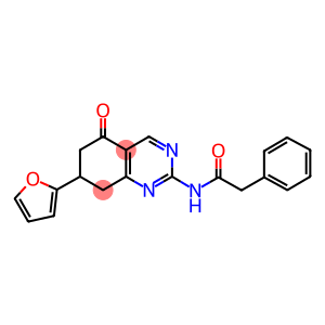 N-[7-(2-FURYL)-5-OXO-5,6,7,8-TETRAHYDROQUINAZOLIN-2-YL]-2-PHENYLACETAMIDE