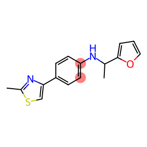 N-[1-(furan-2-yl)ethyl]-4-(2-methyl-1,3-thiazol-4-yl)aniline