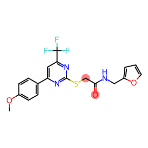 N-(furan-2-ylmethyl)-2-{[4-[4-(methyloxy)phenyl]-6-(trifluoromethyl)pyrimidin-2-yl]sulfanyl}acetamide