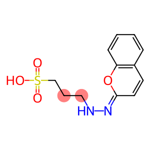 3-[N'-(2H-1-Benzopyran-2-ylidene)hydrazino]propane-1-sulfonic acid