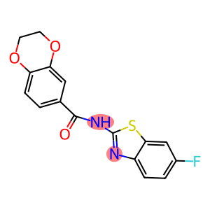 N-(6-fluoro-1,3-benzothiazol-2-yl)-2,3-dihydro-1,4-benzodioxine-6-carboxamide