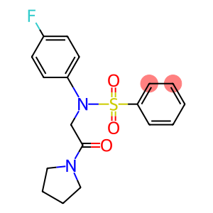 N-(4-fluorophenyl)-N-[2-oxo-2-(1-pyrrolidinyl)ethyl]benzenesulfonamide