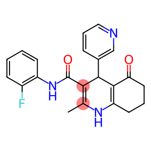 N-(2-fluorophenyl)-2-methyl-5-oxo-4-(3-pyridinyl)-1,4,5,6,7,8-hexahydro-3-quinolinecarboxamide