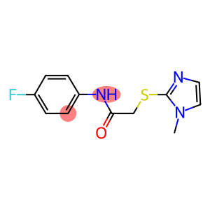 N-(4-FLUOROPHENYL)-2-[(1-METHYL-1H-IMIDAZOL-2-YL)SULFANYL]ACETAMIDE