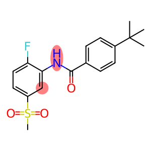 N-[2-FLUORO-5-(METHYLSULPHONYL)PHENYL]-4-TERT-BUTYLBENZAMIDE