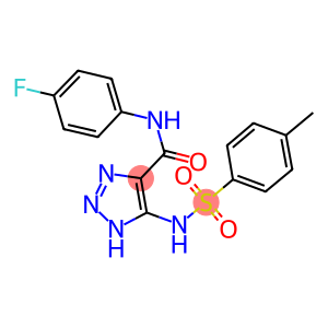 N-(4-FLUOROPHENYL)-5-{[(4-METHYLPHENYL)SULFONYL]AMINO}-1H-1,2,3-TRIAZOLE-4-CARBOXAMIDE
