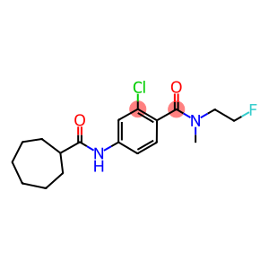 N-(2-FLUOROETHYL)-N-METHYL-4-(CYCLOHEPTYLCARBONYLAMINO)-2-CHLOROBENZAMIDE