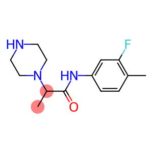 N-(3-fluoro-4-methylphenyl)-2-(piperazin-1-yl)propanamide