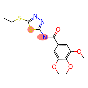 N-[5-(ethylsulfanyl)-1,3,4-thiadiazol-2-yl]-3,4,5-trimethoxybenzamide