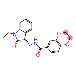 N'-(1-ethyl-2-oxo-1,2-dihydro-3H-indol-3-ylidene)-2,3-dihydro-1,4-benzodioxine-6-carbohydrazide