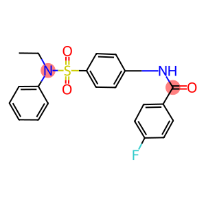 N-{4-[(ethylanilino)sulfonyl]phenyl}-4-fluorobenzamide