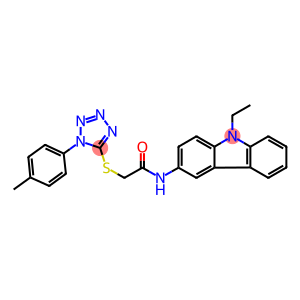 N-(9-ethyl-9H-carbazol-3-yl)-2-{[1-(4-methylphenyl)-1H-tetraazol-5-yl]sulfanyl}acetamide
