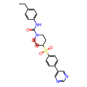 N-(4-ETHYLPHENYL)-4-[(4-PYRIMIDIN-5-YLPHENYL)SULFONYL]PIPERIDINE-1-CARBOXAMIDE