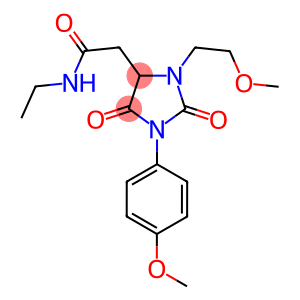 N-ETHYL-2-(3-(2-METHOXYETHYL)-1-(4-METHOXYPHENYL)-2,5-DIOXOIMIDAZOLIDIN-4-YL)ACETAMIDE