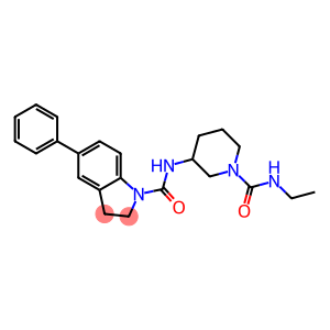 N-(1-[(ETHYLAMINO)CARBONYL]PIPERIDIN-3-YL)-5-PHENYLINDOLINE-1-CARBOXAMIDE