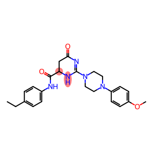 N-(4-ETHYLPHENYL)-2-(4-(4-METHOXYPHENYL)PIPERAZIN-1-YL)-6-OXO-3,4,5,6-TETRAHYDROPYRIMIDINE-4-CARBOXAMIDE