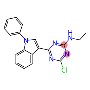 N2-ETHYL-4-CHLORO-6-(1-PHENYL-1H-INDOL-3-YL)-1,3,5-TRIAZIN-2-AMINE, TECH