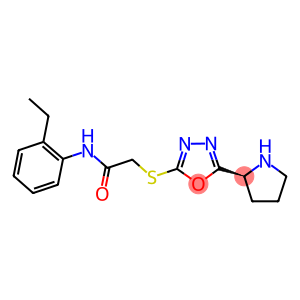 N-(2-ETHYL-PHENYL)-2-(5-PYRROLIDIN-2-YL-[1,3,4]OXADIAZOL-2-YLSULFANYL)-ACETAMIDE