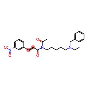 N-[5-(Ethylbenzylamino)pentyl]-N-acetyl-3-(3-nitrophenyl)acrylamide