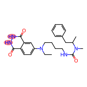 6-[N-Ethyl-N-[4-[3-methyl-3-(1-phenylpropan-2-yl)ureido]butyl]amino]-2,3-dihydrophthalazine-1,4-dione