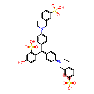 N-Ethyl-N-[4-[[4-[ethyl[(3-sulfophenyl)methyl]amino]phenyl](4-hydroxy-2-sulfophenyl)methylene]-2,5-cyclohexadien-1-ylidene]-3-sulfonatobenzenemethanaminium