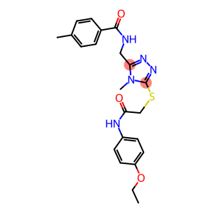 N-[(5-{[2-(4-ethoxyanilino)-2-oxoethyl]sulfanyl}-4-methyl-4H-1,2,4-triazol-3-yl)methyl]-4-methylbenzamide