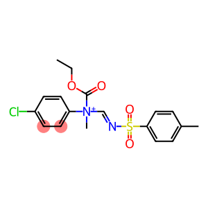 N-Ethoxycarbonyl-N-methyl-N-(4-methylphenylsulfonyliminomethyl)-4-chlorobenzenaminium