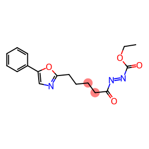 N-[(Ethoxycarbonyl)imino]-5-(5-phenyloxazol-2-yl)pentanamide