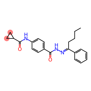 N-[4-({2-[(E)-1-phenylpentylidene]hydrazino}carbonyl)phenyl]cyclopropanecarboxamide