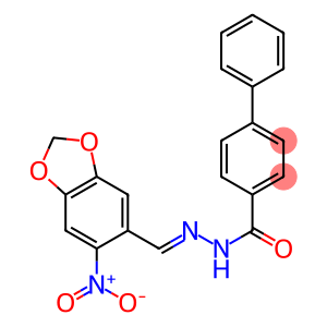 N'-[(E)-(6-nitro-1,3-benzodioxol-5-yl)methylidene][1,1'-biphenyl]-4-carbohydrazide