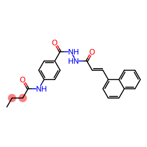 N-[4-({2-[(E)-3-(1-naphthyl)-2-propenoyl]hydrazino}carbonyl)phenyl]butanamide