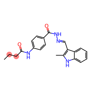 N-[4-({2-[(E)-(2-methyl-1H-indol-3-yl)methylidene]hydrazino}carbonyl)phenyl]butanamide