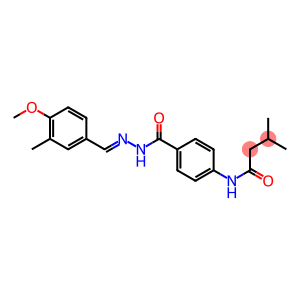 N-[4-({2-[(E)-(4-methoxy-3-methylphenyl)methylidene]hydrazino}carbonyl)phenyl]-3-methylbutanamide