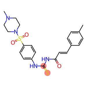 N-[(E)-3-(4-methylphenyl)-2-propenoyl]-N'-{4-[(4-methyl-1-piperazinyl)sulfonyl]phenyl}thiourea
