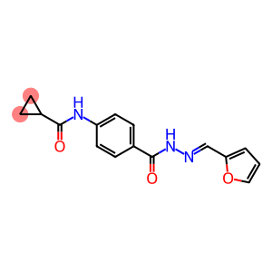 N-[4-({2-[(E)-2-furylmethylidene]hydrazino}carbonyl)phenyl]cyclopropanecarboxamide