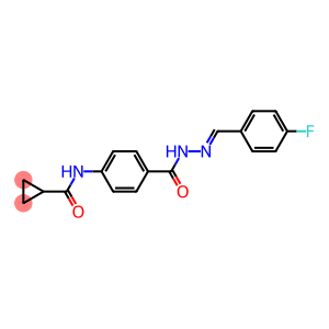 N-[4-({2-[(E)-(4-fluorophenyl)methylidene]hydrazino}carbonyl)phenyl]cyclopropanecarboxamide