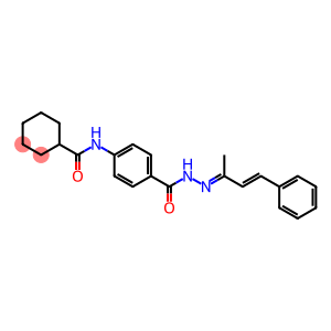 N-[4-({2-[(E,2E)-1-methyl-3-phenyl-2-propenylidene]hydrazino}carbonyl)phenyl]cyclohexanecarboxamide