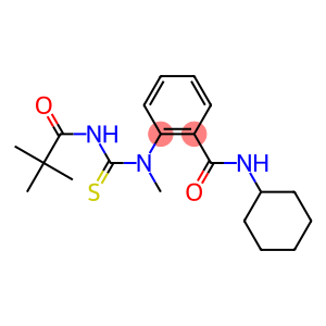 N-cyclohexyl-2-[{[(2,2-dimethylpropanoyl)amino]carbothioyl}(methyl)amino]benzamide