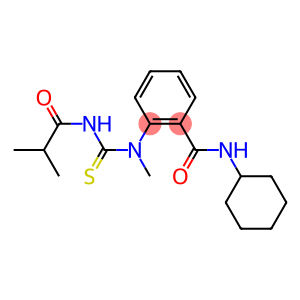 N-cyclohexyl-2-[[(isobutyrylamino)carbothioyl](methyl)amino]benzamide