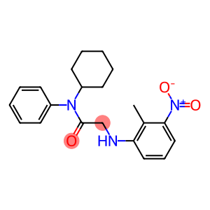 N1-cyclohexyl-N1-phenyl-2-(2-methyl-3-nitroanilino)acetamide