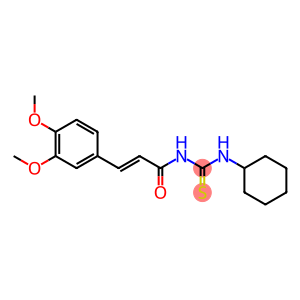 N-cyclohexyl-N'-[(E)-3-(3,4-dimethoxyphenyl)-2-propenoyl]thiourea